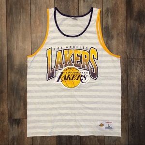 ☀️🏀Los Angeles Lakers Striped Tank Top